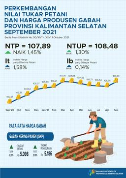 Perkembangan Nilai Tukar Petani Dan Harga Produsen Gabah September 2021